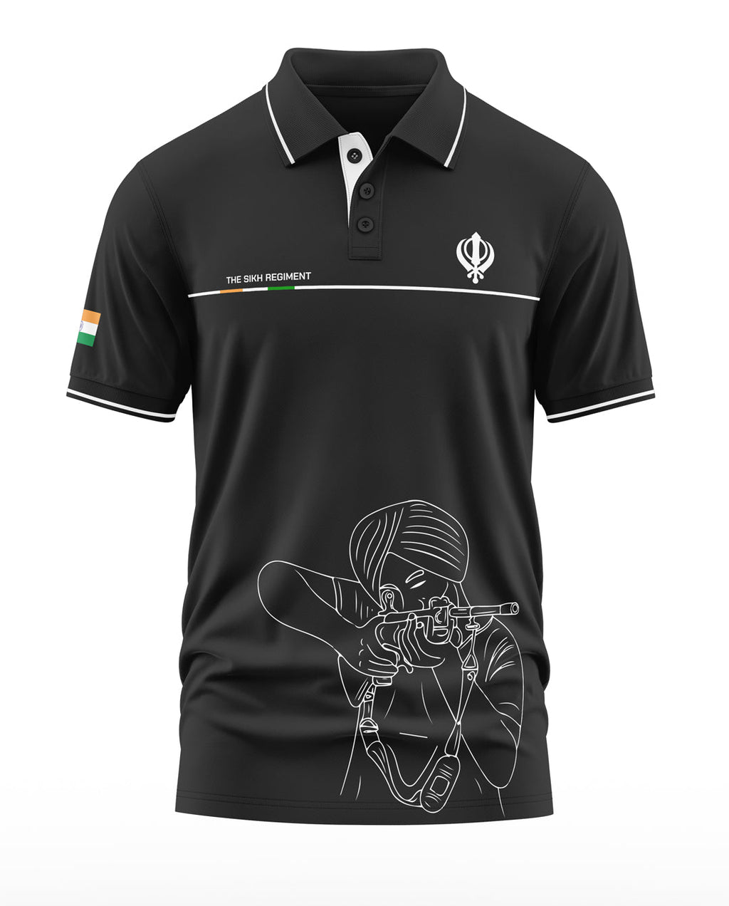 Sikh Regiment Polo Collar T-Shirt