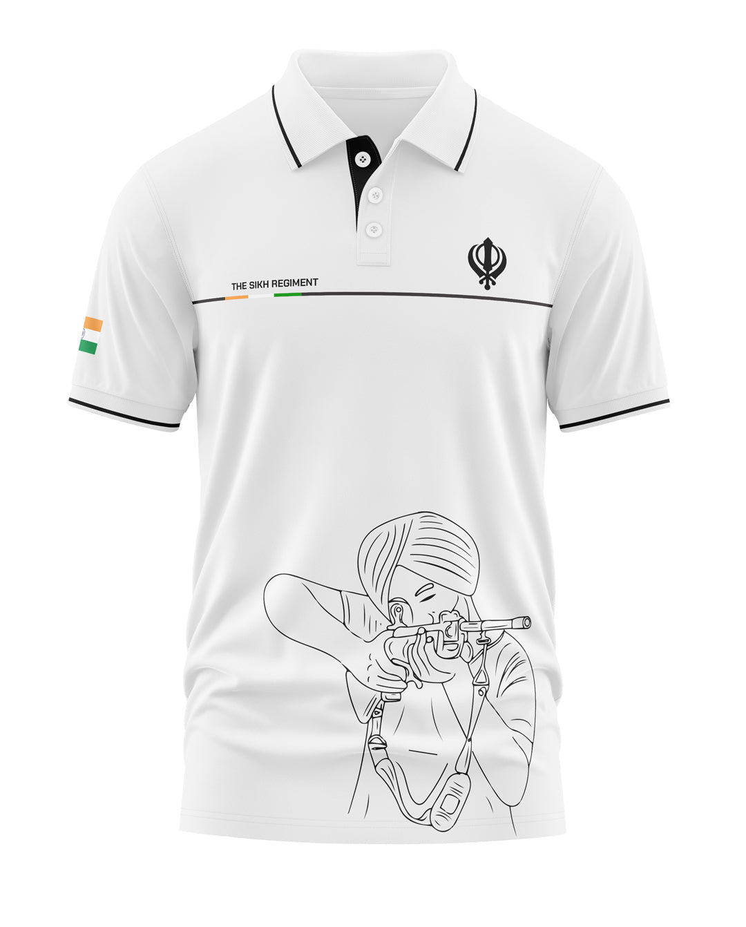 Sikh Regiment Polo Collar T-Shirt