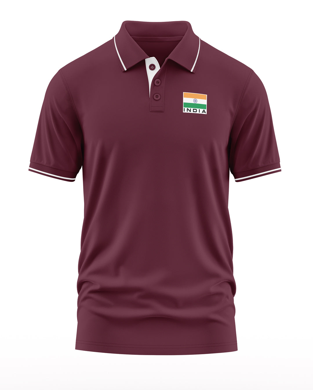 India Flag Polo Collar T-Shirt