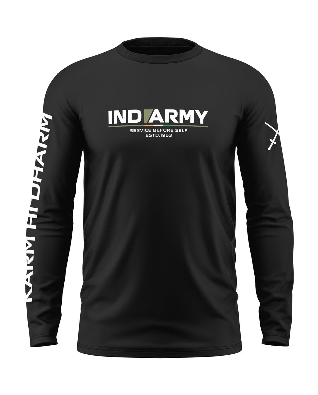 Ind Army Cotton Full Sleeve T-shirt