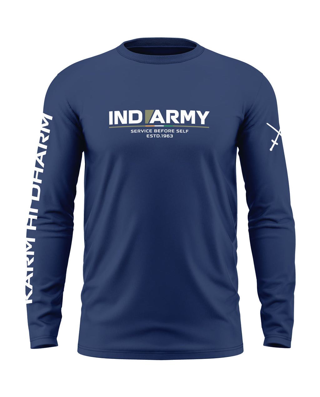 Ind Army Cotton Full Sleeve T-shirt