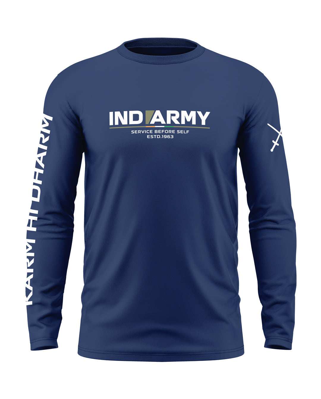 Ind Army Cotton Full Sleeve T-shirt