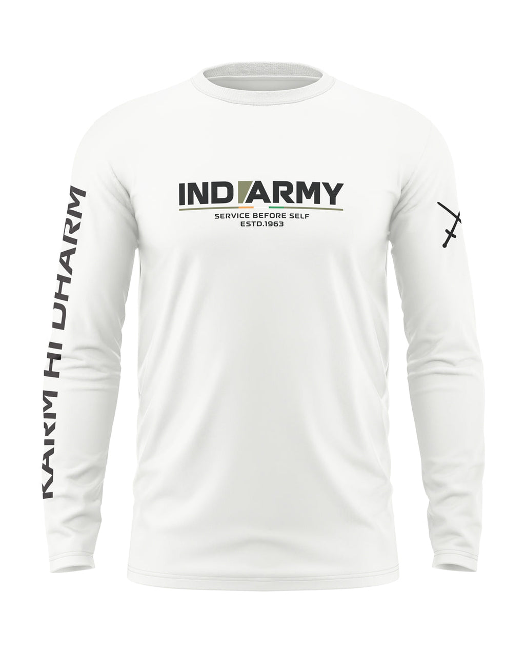 Ind Army Cotton Full Sleeve T-shirt