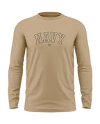 Navy Style Cotton Full Sleeve T-shirt