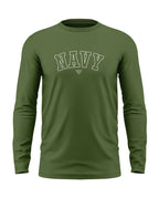 Navy Style Cotton Full Sleeve T-shirt