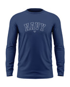 Navy Style Cotton Full Sleeve T-shirt