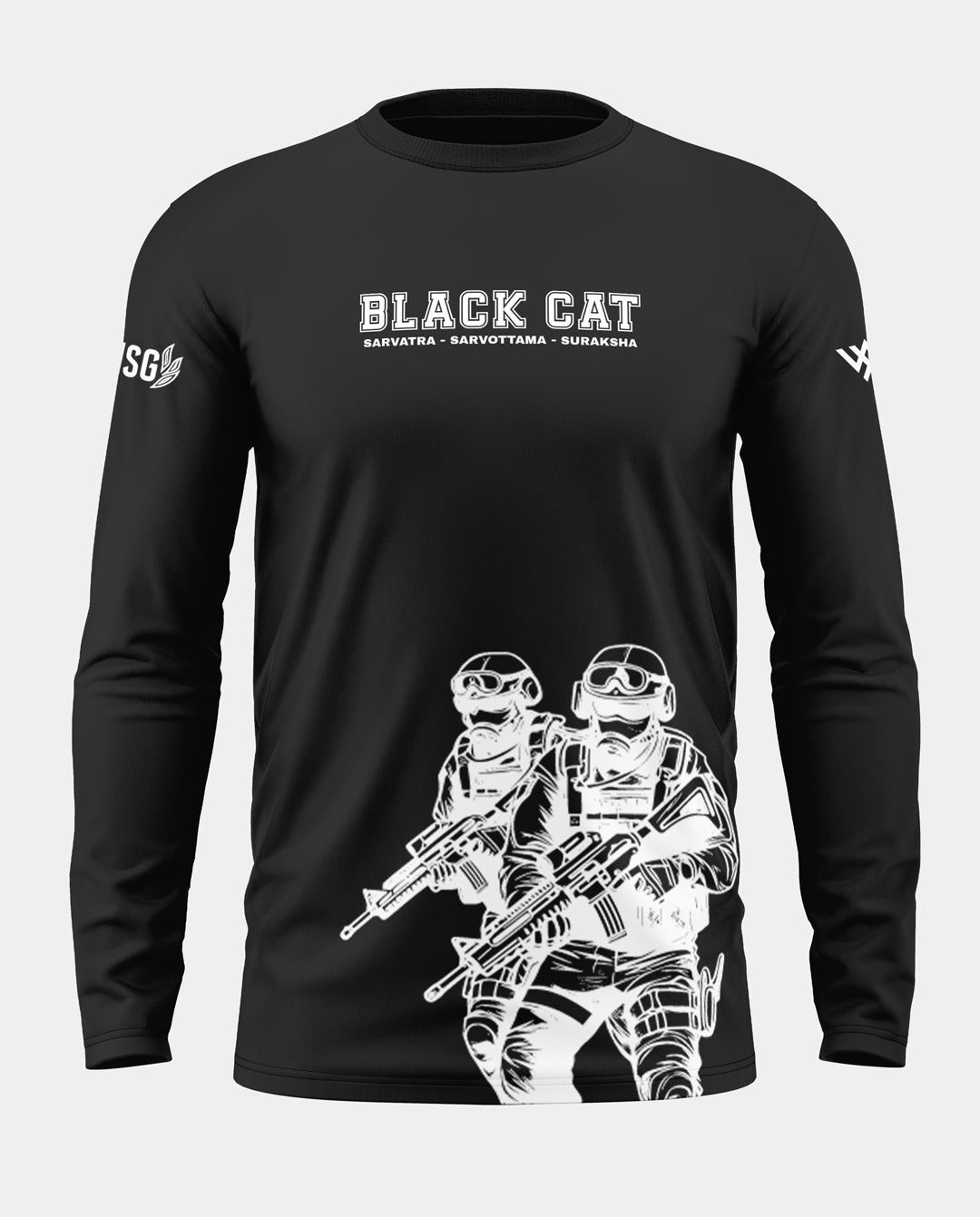 Black Cat Cotton Full Sleeve T-shirt