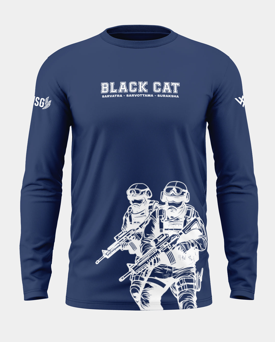 Black Cat Cotton Full Sleeve T-shirt