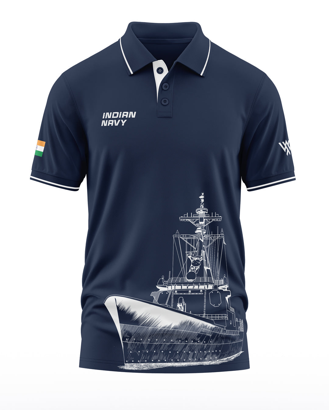 Indian Navy Polo Collar T-Shirt