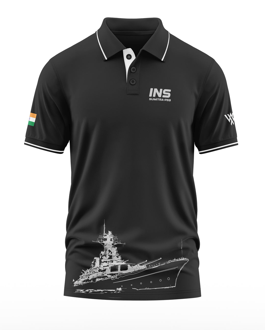 INS Sumitra-P59 Polo Collar T-Shirt