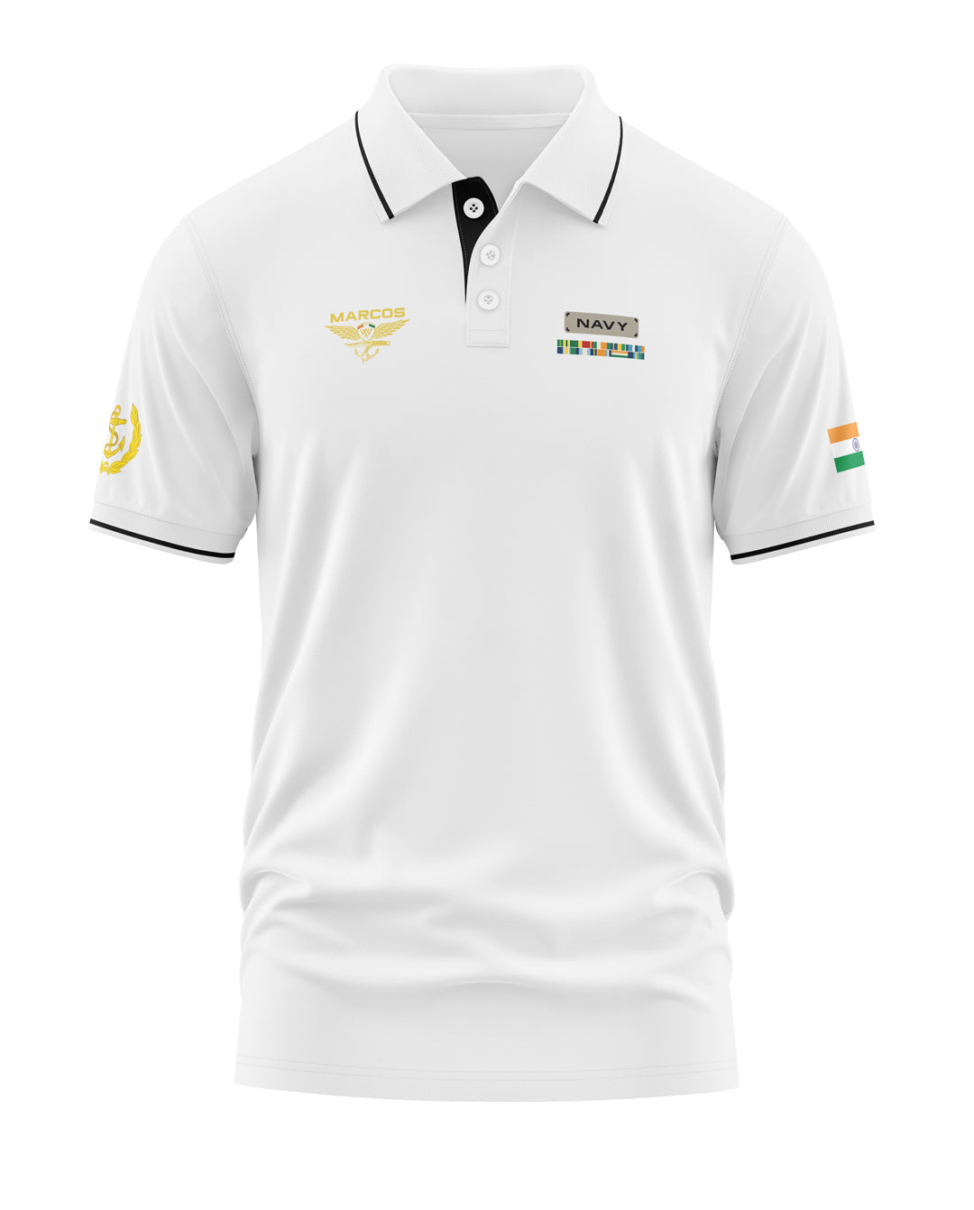 Marcos Navy Polo Collar T-Shirt